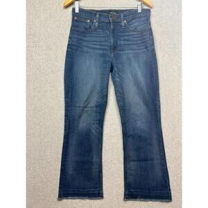 J Crew Billie Demi Boot Crop Jeans Womens Size 29 Denim Stretch Med Wash Casual